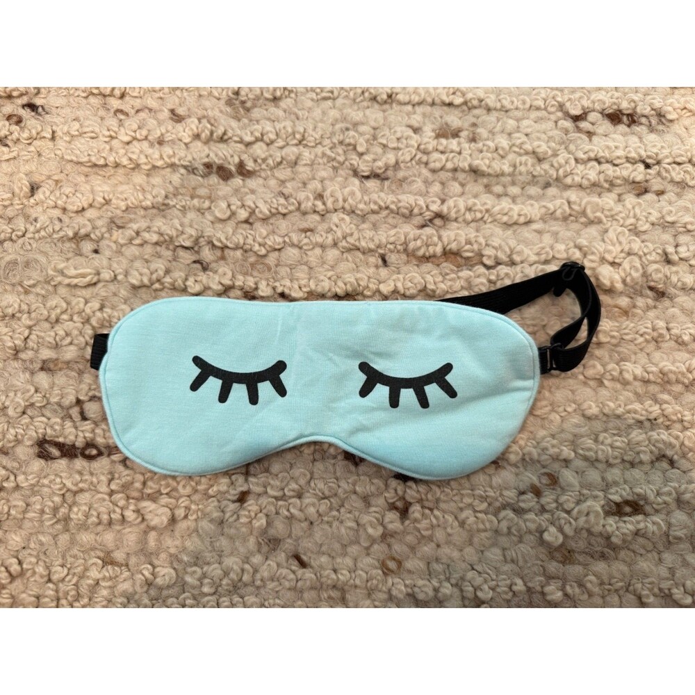 Little Sleepies Mint Green Eyelash Sleep Mask Adjustable Strap Travel Eye Mask